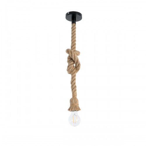 GLOBOSTAR® ROPE 01278 Vintage Κρεμαστό Φωτιστικό Οροφής με Ντουί 1 x E27 AC 220-240V IP20 - Μπεζ - Μ3.5 x Π3.5 x Y100cm GLOBOSTAR® ROPE 01278 Vintage Κρεμαστό Φωτιστικό Οροφής με Ντουί 1 x E27 AC 220-240V IP20 - Μπεζ - Μ3.5 x Π3.5 x Y100cm
