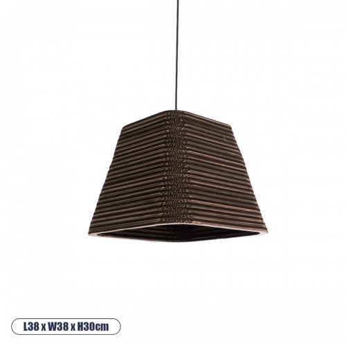 GloboStar® CORFU 01295 Vintage Κρεμαστό Φωτιστικό Οροφής Μονόφωτο 3D από Επεξεργασμένο Σκληρό Καφέ Χαρτόνι Καμπάνα Φ38 x Y31cm Διακόσμηση - Φωτισμός - Χαλιά GloboStar® CORFU 01295 Vintage Κρεμαστό Φωτιστικό Οροφής Μονόφωτο 3D από Επεξεργασμένο Σκληρό Καφέ Χαρτόνι Καμπάνα Φ38 x Y31cm Διακόσμηση - Φωτισμός - Χαλιά