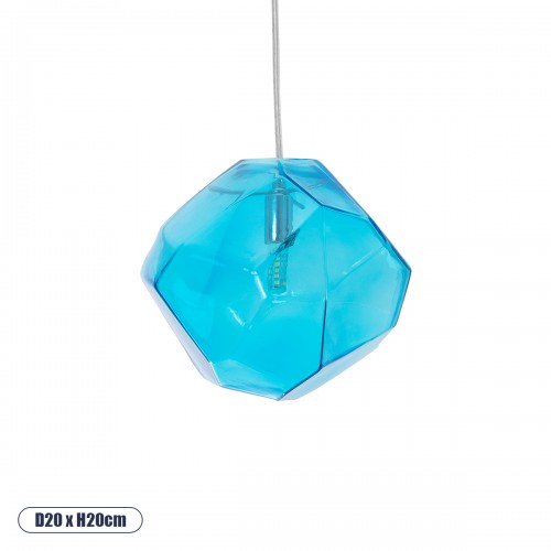 GLOBOSTAR® RINA 01306 Μοντέρνο Κρεμαστό Φωτιστικό Οροφής με Ντουί 1 x G9 AC 220-240V IP20 - Γαλάζιο - Μ20 x Π20 x Υ20cm GLOBOSTAR® RINA 01306 Μοντέρνο Κρεμαστό Φωτιστικό Οροφής με Ντουί 1 x G9 AC 220-240V IP20 - Γαλάζιο - Μ20 x Π20 x Υ20cm