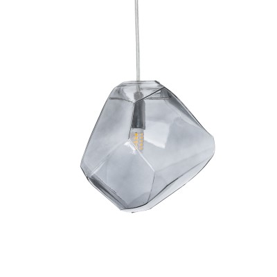 GLOBOSTAR® RINA 01307 Μοντέρνο Κρεμαστό Φωτιστικό Οροφής με Ντουί 1 x G9 AC 220-240V IP20 - Γκρι - Μ16 x Π16 x Υ17cm
