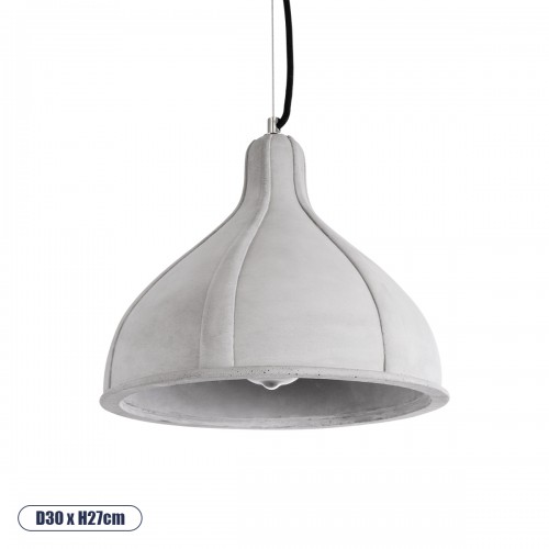 GloboStar® GIRARD 01326 Μοντέρνο Industrial Κρεμαστό Φωτιστικό Οροφής Μονόφωτο Γκρι Τσιμέντο Καμπάνα Φ29 x Y23cm Διακόσμηση - Φωτισμός - Χαλιά GloboStar® GIRARD 01326 Μοντέρνο Industrial Κρεμαστό Φωτιστικό Οροφής Μονόφωτο Γκρι Τσιμέντο Καμπάνα Φ29 x Y23cm Διακόσμηση - Φωτισμός - Χαλιά