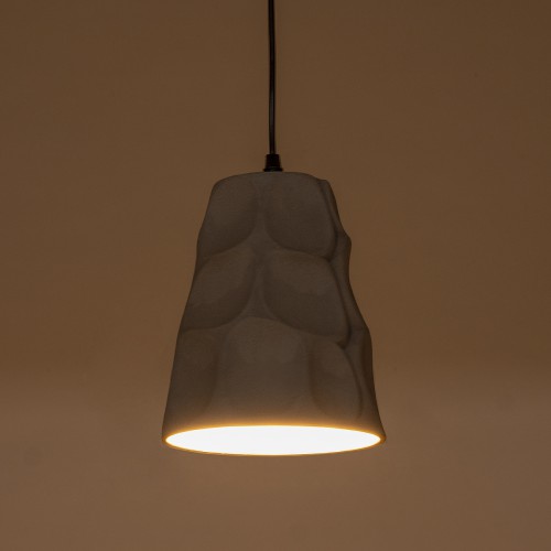 GloboStar® COMO 01327 Μοντέρνο Industrial Κρεμαστό Φωτιστικό Οροφής Μονόφωτο Γκρι Τσιμέντο Καμπάνα Φ18 x Y23cm Διακόσμηση - Φωτισμός - Χαλιά