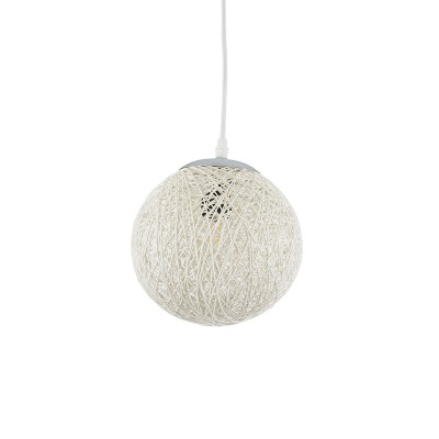 GLOBOSTAR® OCEANA 01355 Boho Κρεμαστό Φωτιστικό Οροφής με Ντουί 1 x E27 AC 220-240V IP20 - Λευκό - Μ20 x Π20 x Υ20cm GLOBOSTAR® OCEANA 01355 Boho Κρεμαστό Φωτιστικό Οροφής με Ντουί 1 x E27 AC 220-240V IP20 - Λευκό - Μ20 x Π20 x Υ20cm