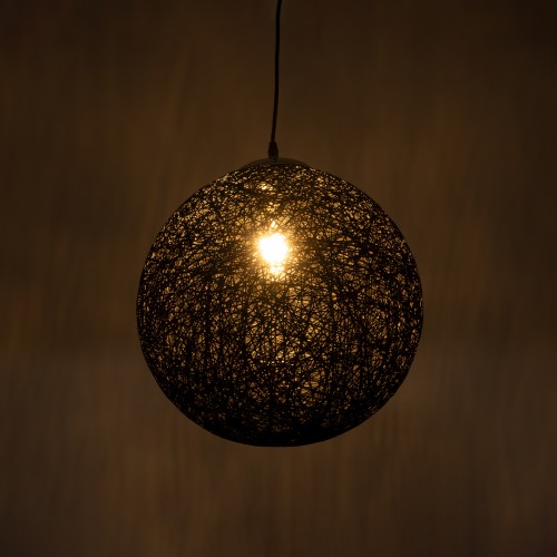 GloboStar® OCEANA 01360 Vintage Κρεμαστό Φωτιστικό Οροφής Μονόφωτο 1 x E27 Μαύρο Ξύλινο Ψάθινο Rattan Φ40 x Υ40cm Διακόσμηση - Φωτισμός - Χαλιά GloboStar® OCEANA 01360 Vintage Κρεμαστό Φωτιστικό Οροφής Μονόφωτο 1 x E27 Μαύρο Ξύλινο Ψάθινο Rattan Φ40 x Υ40cm Διακόσμηση - Φωτισμός - Χαλιά