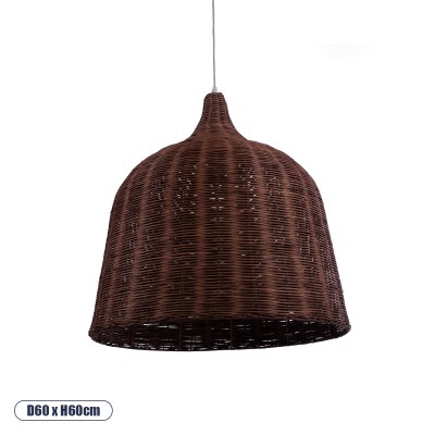 GLOBOSTAR® BAHAMAS 01369 Boho Κρεμαστό Φωτιστικό Οροφής με Ντουί 1 x E27 AC 220-240V IP20 - Καφέ - Μ60 x Π60 x Υ60cm