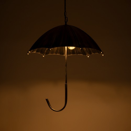 GloboStar® UMBRELLA 01407 Vintage Industrial Κρεμαστό Φωτιστικό Οροφής Πολύφωτο Γκρι Σκουριά Μεταλλικό Φ58 x Υ60cm Διακόσμηση - Φωτισμός - Χαλιά