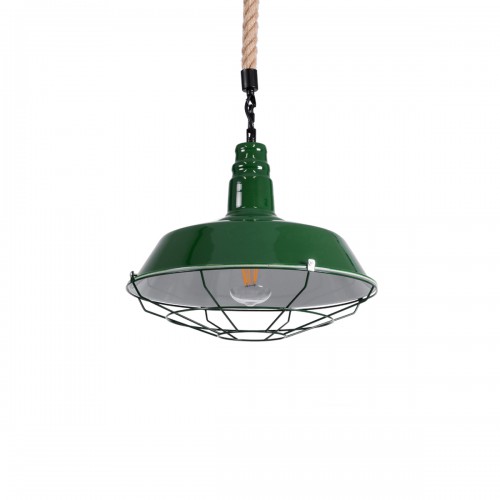 GloboStar® ELEDA 01408 Vintage Industrial Κρεμαστό Φωτιστικό Οροφής Μονόφωτο 1 x E27 Πράσινο Λευκό Μεταλλικό Καμπάνα Πλέγμα με Μπεζ Σχοινί Φ36 x Υ31cm Διακόσμηση - Φωτισμός - Χαλιά GloboStar® ELEDA 01408 Vintage Industrial Κρεμαστό Φωτιστικό Οροφής Μονόφωτο 1 x E27 Πράσινο Λευκό Μεταλλικό Καμπάνα Πλέγμα με Μπεζ Σχοινί Φ36 x Υ31cm Διακόσμηση - Φωτισμός - Χαλιά