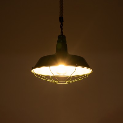 GloboStar® ELEDA 01408 Vintage Industrial Κρεμαστό Φωτιστικό Οροφής Μονόφωτο 1 x E27 Πράσινο Λευκό Μεταλλικό Καμπάνα Πλέγμα με Μπεζ Σχοινί Φ36 x Υ31cm Διακόσμηση - Φωτισμός - Χαλιά GloboStar® ELEDA 01408 Vintage Industrial Κρεμαστό Φωτιστικό Οροφής Μονόφωτο 1 x E27 Πράσινο Λευκό Μεταλλικό Καμπάνα Πλέγμα με Μπεζ Σχοινί Φ36 x Υ31cm Διακόσμηση - Φωτισμός - Χαλιά