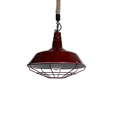 GLOBOSTAR® CRANE 01410 Vintage Κρεμαστό Φωτιστικό Οροφής με Ντουί 1 x E27 AC 220-240V IP20 - Κόκκινο & Μπεζ - Μ36 x Π36 x Υ31cm GLOBOSTAR® CRANE 01410 Vintage Κρεμαστό Φωτιστικό Οροφής με Ντουί 1 x E27 AC 220-240V IP20 - Κόκκινο & Μπεζ - Μ36 x Π36 x Υ31cm