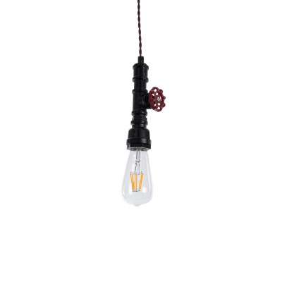 GLOBOSTAR® SPIGOT 01415 Vintage Κρεμαστό Φωτιστικό Οροφής με Ντουί 1 x E27 AC 220-240V IP20 - Μαύρο & Κόκκινο - Μ5 x Π5 x Y20cm GLOBOSTAR® SPIGOT 01415 Vintage Κρεμαστό Φωτιστικό Οροφής με Ντουί 1 x E27 AC 220-240V IP20 - Μαύρο & Κόκκινο - Μ5 x Π5 x Y20cm