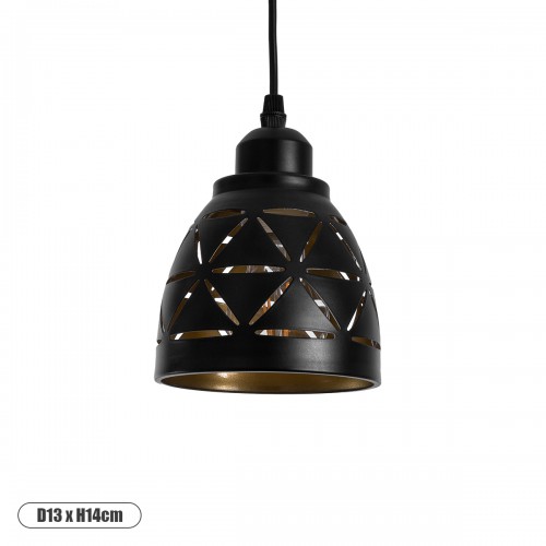 GLOBOSTAR® COOLIE 01475 Μοντέρνο Κρεμαστό Φωτιστικό Οροφής με Ντουί 1 x E27 AC 220-240V IP20 - Μαύρο & Χρυσό - Μ13 x Π13 x Υ14cm GLOBOSTAR® COOLIE 01475 Μοντέρνο Κρεμαστό Φωτιστικό Οροφής με Ντουί 1 x E27 AC 220-240V IP20 - Μαύρο & Χρυσό - Μ13 x Π13 x Υ14cm