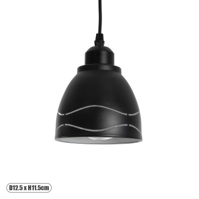 GLOBOSTAR® COOLIE 01477 Μοντέρνο Κρεμαστό Φωτιστικό Οροφής με Ντουί 1 x E27 AC 220-240V IP20 - Μαύρο & Ασημί - Μ12.5 x Π12.5 x Υ11.5cm GLOBOSTAR® COOLIE 01477 Μοντέρνο Κρεμαστό Φωτιστικό Οροφής με Ντουί 1 x E27 AC 220-240V IP20 - Μαύρο & Ασημί - Μ12.5 x Π12.5 x Υ11.5cm