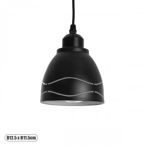 GLOBOSTAR® COOLIE 01477 Μοντέρνο Κρεμαστό Φωτιστικό Οροφής με Ντουί 1 x E27 AC 220-240V IP20 - Μαύρο & Ασημί - Μ12.5 x Π12.5 x Υ11.5cm GLOBOSTAR® COOLIE 01477 Μοντέρνο Κρεμαστό Φωτιστικό Οροφής με Ντουί 1 x E27 AC 220-240V IP20 - Μαύρο & Ασημί - Μ12.5 x Π12.5 x Υ11.5cm
