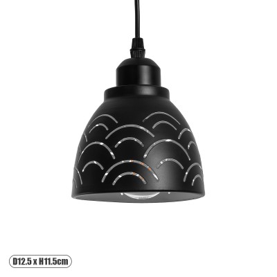 GLOBOSTAR® COOLIE 01482 Μοντέρνο Κρεμαστό Φωτιστικό Οροφής με Ντουί 1 x E27 AC 220-240V IP20 - Μαύρο & Ασημί - Μ12.5 x Π12.5 x Υ11.5cm GLOBOSTAR® COOLIE 01482 Μοντέρνο Κρεμαστό Φωτιστικό Οροφής με Ντουί 1 x E27 AC 220-240V IP20 - Μαύρο & Ασημί - Μ12.5 x Π12.5 x Υ11.5cm