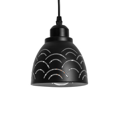 GLOBOSTAR® COOLIE 01482 Μοντέρνο Κρεμαστό Φωτιστικό Οροφής με Ντουί 1 x E27 AC 220-240V IP20 - Μαύρο & Ασημί - Μ12.5 x Π12.5 x Υ11.5cm GLOBOSTAR® COOLIE 01482 Μοντέρνο Κρεμαστό Φωτιστικό Οροφής με Ντουί 1 x E27 AC 220-240V IP20 - Μαύρο & Ασημί - Μ12.5 x Π12.5 x Υ11.5cm