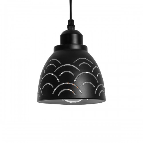 GLOBOSTAR® COOLIE 01482 Μοντέρνο Κρεμαστό Φωτιστικό Οροφής με Ντουί 1 x E27 AC 220-240V IP20 - Μαύρο & Ασημί - Μ12.5 x Π12.5 x Υ11.5cm GLOBOSTAR® COOLIE 01482 Μοντέρνο Κρεμαστό Φωτιστικό Οροφής με Ντουί 1 x E27 AC 220-240V IP20 - Μαύρο & Ασημί - Μ12.5 x Π12.5 x Υ11.5cm