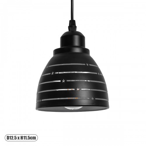 GLOBOSTAR® COOLIE 01483 Μοντέρνο Κρεμαστό Φωτιστικό Οροφής με Ντουί 1 x E27 AC 220-240V IP20 - Μαύρο & Ασημί - Μ12.5 x Π12.5 x Υ11.5cm GLOBOSTAR® COOLIE 01483 Μοντέρνο Κρεμαστό Φωτιστικό Οροφής με Ντουί 1 x E27 AC 220-240V IP20 - Μαύρο & Ασημί - Μ12.5 x Π12.5 x Υ11.5cm
