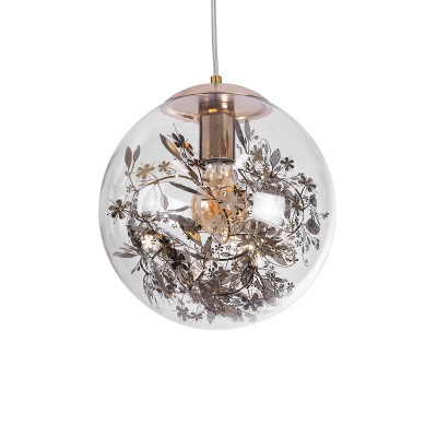 GLOBOSTAR® HARPER 01511 Μοντέρνο Κρεμαστό Φωτιστικό Οροφής με Ντουί 1 x E27 AC 220-240V IP20 - Διάφανο & Χάλκινο - Μ25 x Π25 x Υ30cm GLOBOSTAR® HARPER 01511 Μοντέρνο Κρεμαστό Φωτιστικό Οροφής με Ντουί 1 x E27 AC 220-240V IP20 - Διάφανο & Χάλκινο - Μ25 x Π25 x Υ30cm