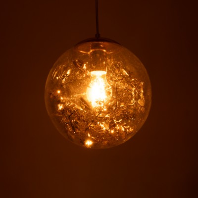 GLOBOSTAR® HARPER 01511 Μοντέρνο Κρεμαστό Φωτιστικό Οροφής με Ντουί 1 x E27 AC 220-240V IP20 - Διάφανο & Χάλκινο - Μ25 x Π25 x Υ30cm GLOBOSTAR® HARPER 01511 Μοντέρνο Κρεμαστό Φωτιστικό Οροφής με Ντουί 1 x E27 AC 220-240V IP20 - Διάφανο & Χάλκινο - Μ25 x Π25 x Υ30cm