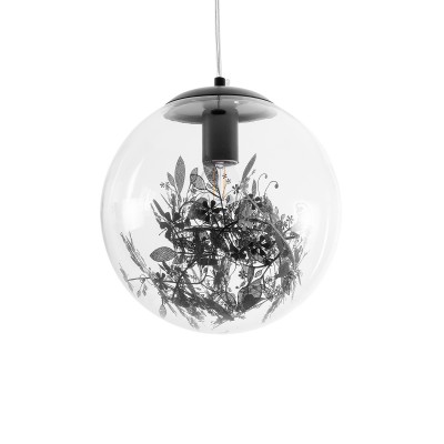 GLOBOSTAR® HARPER 01512 Μοντέρνο Κρεμαστό Φωτιστικό Οροφής με Ντουί 1 x E27 AC 220-240V IP20 - Διάφανο & Μαύρο - Μ25 x Π25 x Υ30cm GLOBOSTAR® HARPER 01512 Μοντέρνο Κρεμαστό Φωτιστικό Οροφής με Ντουί 1 x E27 AC 220-240V IP20 - Διάφανο & Μαύρο - Μ25 x Π25 x Υ30cm