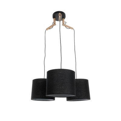 GLOBOSTAR® RAMSON 01525 Μοντέρνο Κρεμαστό Φωτιστικό Οροφής με Ντουί 3 x E27 AC 220-240V IP20 - Μαύρο & Μπεζ - Μ65 x Π65 x Υ20cm GLOBOSTAR® RAMSON 01525 Μοντέρνο Κρεμαστό Φωτιστικό Οροφής με Ντουί 3 x E27 AC 220-240V IP20 - Μαύρο & Μπεζ - Μ65 x Π65 x Υ20cm