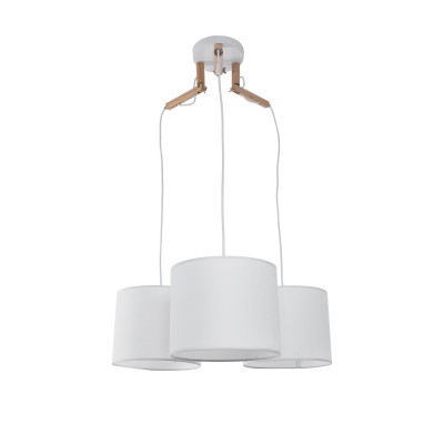 GLOBOSTAR® RAMSON 01526 Μοντέρνο Κρεμαστό Φωτιστικό Οροφής με Ντουί 3 x E27 AC 220-240V IP20 - Λευκό & Μπεζ - Μ65 x Π65 x Υ20cm GLOBOSTAR® RAMSON 01526 Μοντέρνο Κρεμαστό Φωτιστικό Οροφής με Ντουί 3 x E27 AC 220-240V IP20 - Λευκό & Μπεζ - Μ65 x Π65 x Υ20cm