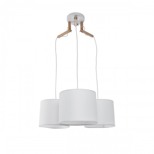 GLOBOSTAR® RAMSON 01526 Μοντέρνο Κρεμαστό Φωτιστικό Οροφής με Ντουί 3 x E27 AC 220-240V IP20 - Λευκό & Μπεζ - Μ65 x Π65 x Υ20cm GLOBOSTAR® RAMSON 01526 Μοντέρνο Κρεμαστό Φωτιστικό Οροφής με Ντουί 3 x E27 AC 220-240V IP20 - Λευκό & Μπεζ - Μ65 x Π65 x Υ20cm