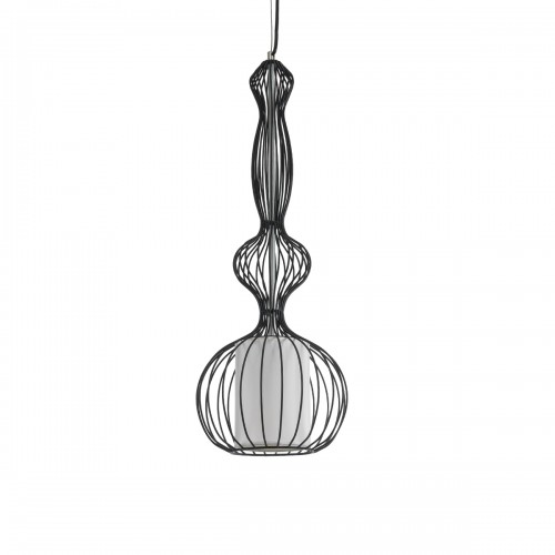 GloboStar® NELLY 01560 Vintage Industrial Κρεμαστό Φωτιστικό Οροφής Μονόφωτο Μαύρο Μεταλλικό Πλέγμα και Υφασμάτινο Εσωτερικό Καπέλο Φ25 x Υ67cm Διακόσμηση - Φωτισμός - Χαλιά GloboStar® NELLY 01560 Vintage Industrial Κρεμαστό Φωτιστικό Οροφής Μονόφωτο Μαύρο Μεταλλικό Πλέγμα και Υφασμάτινο Εσωτερικό Καπέλο Φ25 x Υ67cm Διακόσμηση - Φωτισμός - Χαλιά