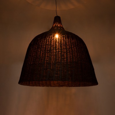 GloboStar® BAHAMAS 01569 Vintage Κρεμαστό Φωτιστικό Οροφής Μονόφωτο 1 x E27 Καφέ Σκούρο Ξύλινο Ψάθινο Bamboo Φ90 x Υ90cm Διακόσμηση - Φωτισμός - Χαλιά GloboStar® BAHAMAS 01569 Vintage Κρεμαστό Φωτιστικό Οροφής Μονόφωτο 1 x E27 Καφέ Σκούρο Ξύλινο Ψάθινο Bamboo Φ90 x Υ90cm Διακόσμηση - Φωτισμός - Χαλιά