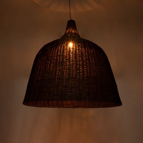 GloboStar® BAHAMAS 01569 Vintage Κρεμαστό Φωτιστικό Οροφής Μονόφωτο 1 x E27 Καφέ Σκούρο Ξύλινο Ψάθινο Bamboo Φ90 x Υ90cm Διακόσμηση - Φωτισμός - Χαλιά GloboStar® BAHAMAS 01569 Vintage Κρεμαστό Φωτιστικό Οροφής Μονόφωτο 1 x E27 Καφέ Σκούρο Ξύλινο Ψάθινο Bamboo Φ90 x Υ90cm Διακόσμηση - Φωτισμός - Χαλιά
