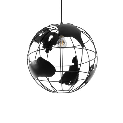 GLOBOSTAR® EARTH 01663 Vintage Κρεμαστό Φωτιστικό Οροφής με Ντουί 1 x E27 AC 220-240V IP20 - Μαύρο - Μ40 x Π40 x Υ38cm GLOBOSTAR® EARTH 01663 Vintage Κρεμαστό Φωτιστικό Οροφής με Ντουί 1 x E27 AC 220-240V IP20 - Μαύρο - Μ40 x Π40 x Υ38cm