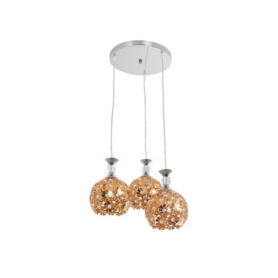 GLOBOSTAR® BOUQUET 01670 Μοντέρνο Κρεμαστό Φωτιστικό Οροφής με Ντουί 3 x E27 AC 220-240V IP20 - Πολύχρωμο - Μ46 x Π46 x Y23cm GLOBOSTAR® BOUQUET 01670 Μοντέρνο Κρεμαστό Φωτιστικό Οροφής με Ντουί 3 x E27 AC 220-240V IP20 - Πολύχρωμο - Μ46 x Π46 x Y23cm