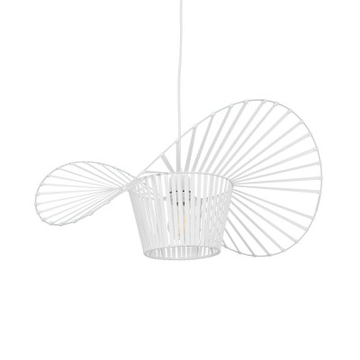 GLOBOSTAR® LUMINOVA 61465 Μοντέρνο Κρεμαστό Φωτιστικό Οροφής με Ντουί 1 x E27 AC 220-240V IP20 - Λευκό - Μ60 x Π60 x Υ25cm