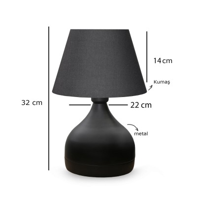 GloboStar® MICKEY 204-0059 Μοντέρνο Eπιτραπέζιο Φωτιστικό Πορτατίφ Μονόφωτο 1 x E27 IP20 Μαύρο Μέταλλο με Μαύρο Ύφασμα - Μ22 x Π22 x Υ30cm GloboStar® MICKEY 204-0059 Μοντέρνο Eπιτραπέζιο Φωτιστικό Πορτατίφ Μονόφωτο 1 x E27 IP20 Μαύρο Μέταλλο με Μαύρο Ύφασμα - Μ22 x Π22 x Υ30cm