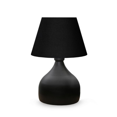 GloboStar® PYRAMID 204-0058 Μοντέρνο Eπιτραπέζιο Φωτιστικό Πορτατίφ Μονόφωτο 1 x E27 IP20 Μαύρο Μέταλλο με Μαύρο Ύφασμα - Μ22 x Π22 x Υ30cm GloboStar® PYRAMID 204-0058 Μοντέρνο Eπιτραπέζιο Φωτιστικό Πορτατίφ Μονόφωτο 1 x E27 IP20 Μαύρο Μέταλλο με Μαύρο Ύφασμα - Μ22 x Π22 x Υ30cm