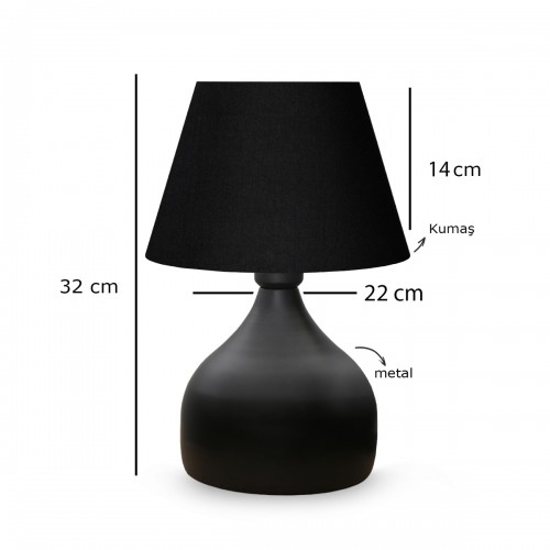 GloboStar® PYRAMID 204-0058 Μοντέρνο Eπιτραπέζιο Φωτιστικό Πορτατίφ Μονόφωτο 1 x E27 IP20 Μαύρο Μέταλλο με Μαύρο Ύφασμα - Μ22 x Π22 x Υ30cm GloboStar® PYRAMID 204-0058 Μοντέρνο Eπιτραπέζιο Φωτιστικό Πορτατίφ Μονόφωτο 1 x E27 IP20 Μαύρο Μέταλλο με Μαύρο Ύφασμα - Μ22 x Π22 x Υ30cm