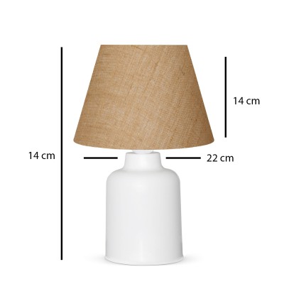 GloboStar® CIA 204-0082 Μοντέρνο Eπιτραπέζιο Φωτιστικό Πορτατίφ Μονόφωτο 1 x E27 IP20 Λευκό Πλαστικό με Μπεζ Ύφασμα - Μ24 x Π24 x Υ31cm GloboStar® CIA 204-0082 Μοντέρνο Eπιτραπέζιο Φωτιστικό Πορτατίφ Μονόφωτο 1 x E27 IP20 Λευκό Πλαστικό με Μπεζ Ύφασμα - Μ24 x Π24 x Υ31cm