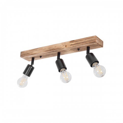 GloboStar® CUP 203-0061 Vintage Φωτιστικό Οροφής Σποτ Τρίφωτο 3 x E27 IP20 Καρυδί Ξύλο Με Μαύρο Σποτ- Μ50 x Π10 x Υ15cm Διακόσμηση - Φως - Χαλιά GloboStar® CUP 203-0061 Vintage Φωτιστικό Οροφής Σποτ Τρίφωτο 3 x E27 IP20 Καρυδί Ξύλο Με Μαύρο Σποτ- Μ50 x Π10 x Υ15cm Διακόσμηση - Φως - Χαλιά
