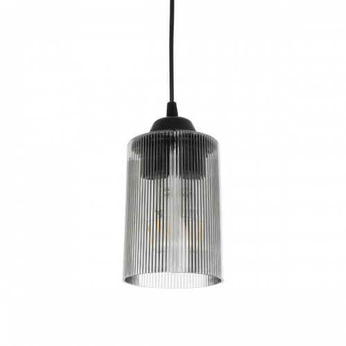 GloboStar® TORUS 203-0063 Μοντέρνο Κρεμαστό Φωτιστικό Καμπάνα Μονόφωτο 1 x E27 IP20 Μαύρο Πλαστικό - Μ10 x Π10 x Υ77cm Διακόσμηση - Φως - Χαλιά