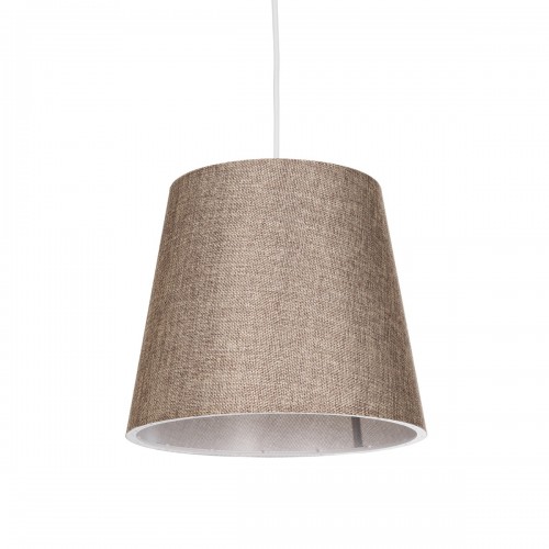 GloboStar® CONEY 203-0073 Μοντέρνο Κρεμαστό Φωτιστικό Καπέλο Μονόφωτο 1 x E27 IP20 Καφέ Άμμου Ύφασμα - Μ26 x Π26 x Υ93cm Διακόσμηση - Φως - Χαλιά