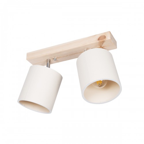 GloboStar® CUP 203-0059 Vintage Φωτιστικό Οροφής Σποτ Δίφωτο 2 x E27 IP20 Μπέζ Ξύλο Με Λευκό Καπέλο- Μ37 x Π15 x Υ24cm Διακόσμηση - Φως - Χαλιά GloboStar® CUP 203-0059 Vintage Φωτιστικό Οροφής Σποτ Δίφωτο 2 x E27 IP20 Μπέζ Ξύλο Με Λευκό Καπέλο- Μ37 x Π15 x Υ24cm Διακόσμηση - Φως - Χαλιά