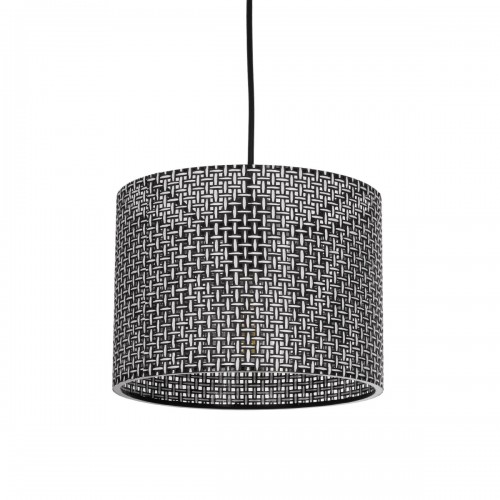 GloboStar® CLAIRIE 203-0133 Μοντέρνο Κρεμαστό Φωτιστικό Καπέλο Μονόφωτο 1 x E27 IP20 Γκρι Ύφασμα - Μ22 x Π22 x Υ93cm Διακόσμηση - Φως - Χαλιά