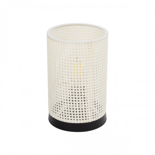 GloboStar® CYLINDER 203-0184 Μοντέρνο Επιτραπέζιο Φωτιστικό Πορτατίφ Μονόφωτο 1 x E27 IP20 Μαύρo Πλαστικό με Λευκό Διάτρητο Υφασμα - Μ14 x Π14 x Υ22cm GloboStar® CYLINDER 203-0184 Μοντέρνο Επιτραπέζιο Φωτιστικό Πορτατίφ Μονόφωτο 1 x E27 IP20 Μαύρo Πλαστικό με Λευκό Διάτρητο Υφασμα - Μ14 x Π14 x Υ22cm