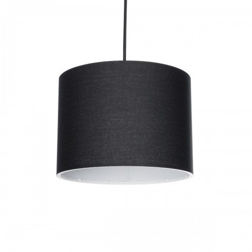 GloboStar® BLAZE 203-0109 Μοντέρνο Κρεμαστό Φωτιστικό Καπέλο Μονόφωτο 1 x E27 IP20 Μαύρο Ύφασμα - Μ22 x Π22 x Υ90cm Διακόσμηση - Φως - Χαλιά
