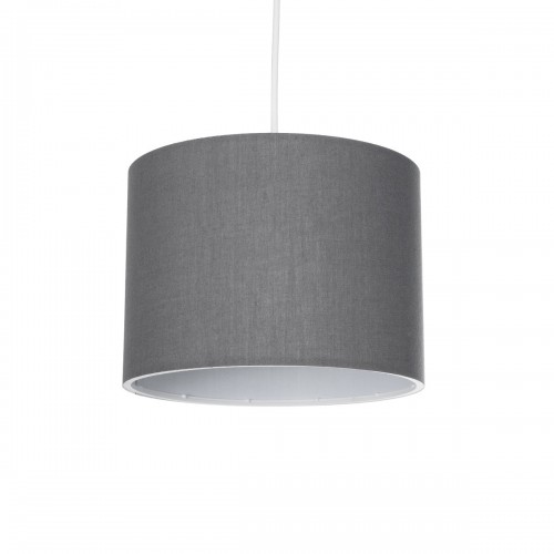 GloboStar® BLAZE 203-0108 Μοντέρνο Κρεμαστό Φωτιστικό Καπέλο Μονόφωτο 1 x E27 IP20 Γκρι Ύφασμα - Μ22 x Π22 x Υ90cm Διακόσμηση - Φως - Χαλιά