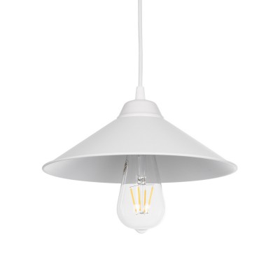 GLOBOSTAR® FONTE 203-0081 Μοντέρνο Κρεμαστό Φωτιστικό Οροφής με Ντουί 1 x E27 AC 220-240V IP20 - Λευκό - Μ25.5 x Π25.5 x Υ10cm