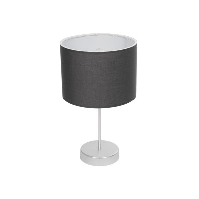 GLOBOSTAR® WIZ 203-0179 Μοντέρνο Επιτραπέζιο Φωτιστικό Πορτατίφ με Ντουί 1 x E27 AC 220-240V IP20 - Ασημί & Γκρι - Μ22 x Π22 x Υ36.5cm