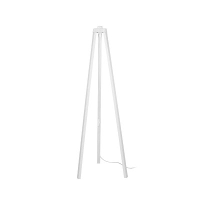 GLOBOSTAR® TRIPOD 203-0259 Μοντέρνο Επιδαπέδιο Φωτιστικό με Ντουί 1 x E27 AC 220-240V IP20 - Λευκό - Μ38 x Π38 x Υ120cm