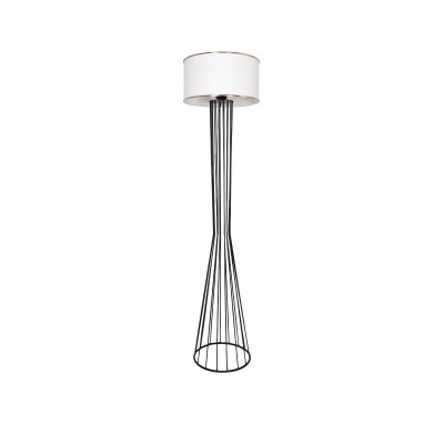 GLOBOSTAR® NOVA 201-0036 Μοντέρνο Επιδαπέδιο Φωτιστικό με Ντουί 1 x E27 AC 220-240V IP20 - Μαύρο & Λευκό - Μ36 x Π36 x Υ148cm