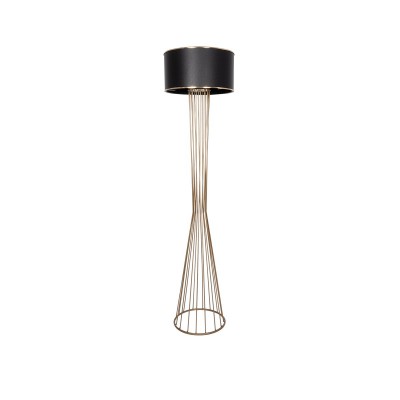 GLOBOSTAR® NOVA 201-0041 Μοντέρνο Επιδαπέδιο Φωτιστικό με Ντουί 1 x E27 AC 220-240V IP20 - Χρυσό & Μαύρο - Μ36 x Π36 x Υ148cm